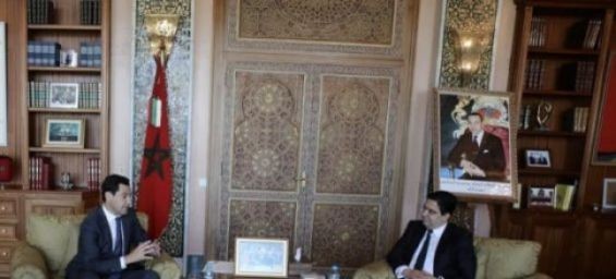 Foreign Affairs Minister Nasser Bourita and President of the Regional Government of Andalusia Juan Moreno. / Ph. DR