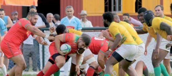 The Moroccan Rugby team wins on Saturday in Casablanca the Sliver Cup. / Ph. Hicham Seddik - Le Matin 