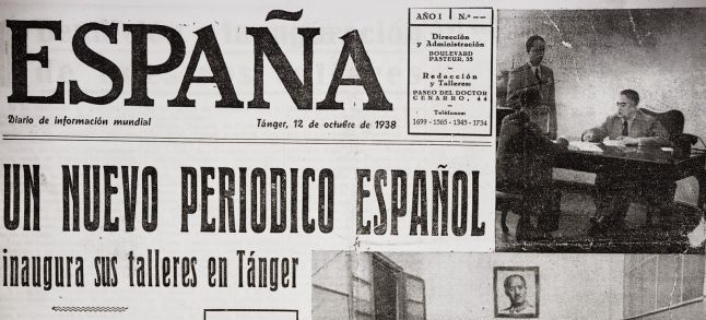 A Spanish newspaper announcing the inauguration of a Spanish-language newspaper in Tangier./Ph. DR