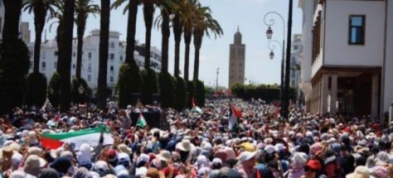 A rally in Rabat against the Deal of the Century. / Ph. AWI
