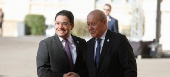 Foriegn Affairs Minister Nasser Bourita and his French counterpart Jean-Yves Le Drian. / Ph. MAP