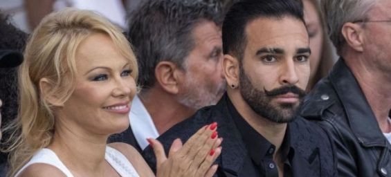 American-Canadian actress Pamela Anderson and her Moroccan-French ex-boyfriend Adil Rami. / Ph. DR