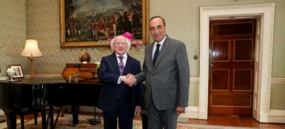 Parliament Speaker Habib El Malki and Ireland President Michael D. Higgins. / ph. DR