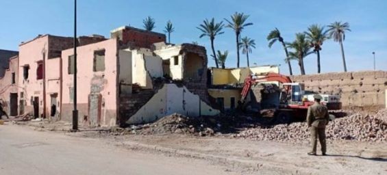 Morocco : A house built in the ancient walls of Marrakech has been demolished