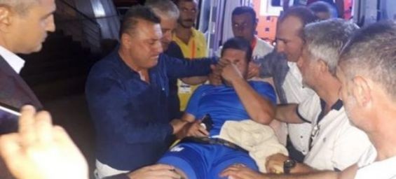 Moroccan player Moestafa El Kabir injured. / Ph. Fotomac
