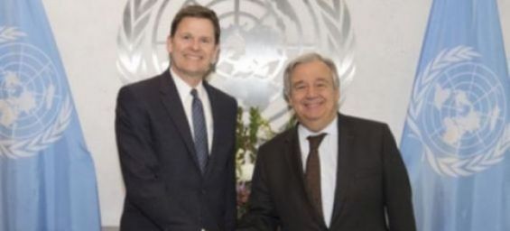 MINURSO leader Colin Stewart and UN Secretary-General Antonio Guterres. / Ph. UN
