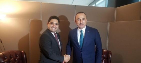 Foriegn Affairs Minister Nasser Bourita and his Turkish counterpart. / Ph. DR