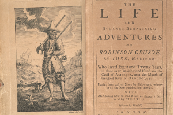 Robinson Crusoe, a novel about the adventures of an English man in the Republic of Salé. / Ph. DR