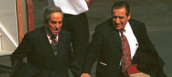Midhat and Bayazid two of the three Bourequat brothers arrive at Rabat airport 03 October 2000./Ph. DR