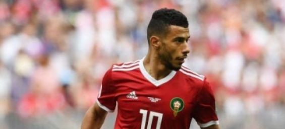Moroccan international footballer Younes Belhenda. /Ph. DR
