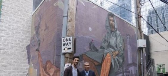 United States : A mural of a Moroccan artist to celebrate the Chicago-Casablanca twinning
