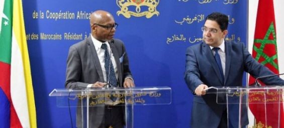 Foreign Minister Nasser Bourita and his counterpart from Comoros. / DR
