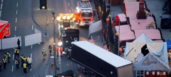 The 2016 Berlin Christmas market truck attack. / AFP
