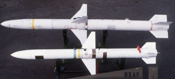 AGM-88 HARM high-speed anti-radiation missile. / DR