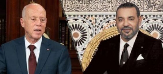 King Mohammed VI holds telephone conversation with Tunisian President Kais Saied. / DR