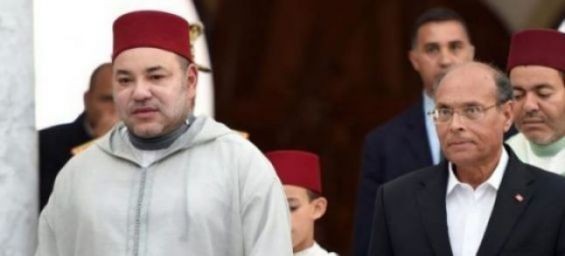 King Mohammed VI and former Tunisian President Moncef Marzouki. / DR
