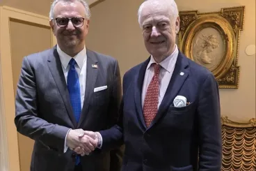 Après sa rencontre avec Brahim Ghali, De Mistura s’entretient avec Massad Boulos