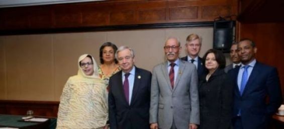 UN Secretary-General Antonio Guterres and Brahim Ghali in Addis Ababa. / DR