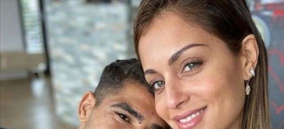 Achraf Hakimi and his girlfriend Hiba Abouk. / DR