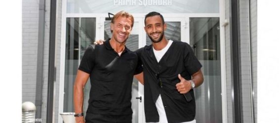 Coach Hervé Renard and Moroccan-French player Medhi Benatia./Ph. DR