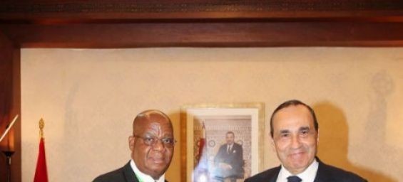 The Speaker of the House of Representatives Habib El Malki received and  Nkosiakhe Amos Masondo, the chairperson of the National Council of Provinces (Upper House) of South Africa. / DR