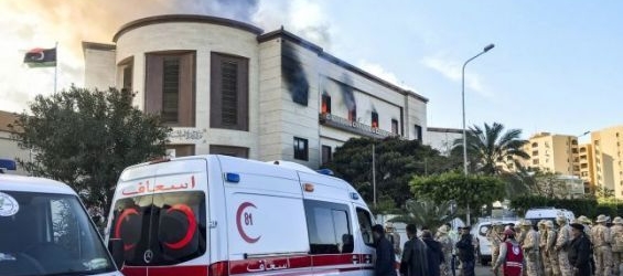 The terror attack that targeted the Libya's Foreign Ministry on Tuesday, December the 25th./Ph. DR