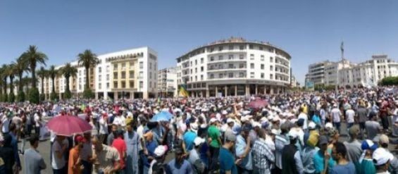 A "March of Dignity" in solidarity with Hirak was organized on June 11th, 2017 in Rabat, with the participation of Al Adl Wal Ihsane. / Ph. DR.