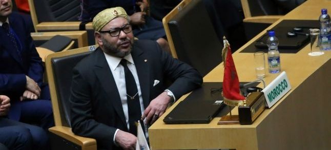 King Mohammed VI during the January 2017 African Union summit./Ph. DR