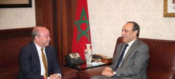 House of Representatives' Speaker Habib El Malki and the Algerian ambassador Abdelhamid Abdaoui. / DR