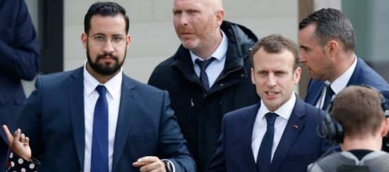 French President Emmanuel Macron and his former personal guard Alexandre Benalla./Ph. DR