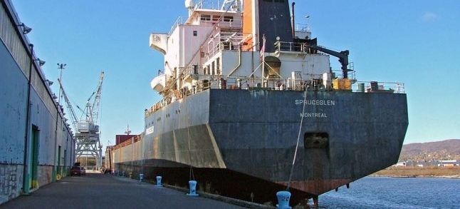 A Moroccan Phosphate ship yesterday night in Panama./Ph. DR 