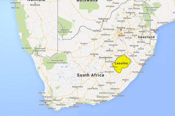 The Kingdom of Lesotho. / DR