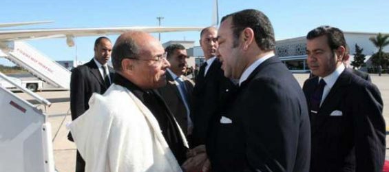 Le président Marzouki avec le roi Mohammed VI / Archives - DR