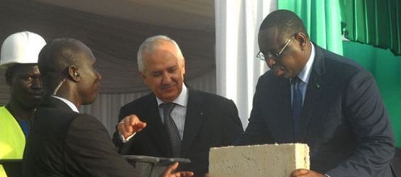 Anas Sefrioui and the Senegalese President, Macky Sall at the inauguration of the project./Ph. DR