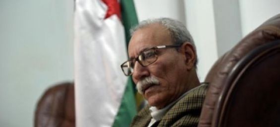 Brahim Ghali, leader of the Polisario Front, during an interview with AFP, February 3, 2017 © STRINGER / RYAD KRAMDI