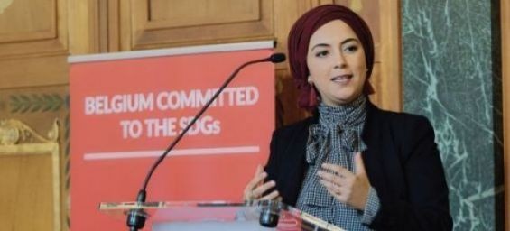 Moroccan-Belgian Fatima Zibouh at thE Ministry of Foreign Affairs. / DR