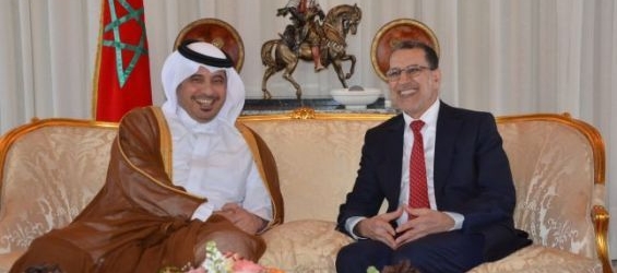 Qatari Prime Minister Abdallah bin Nasser bin Nasse bin Khalifa Al Thani and his Moroccan counterpart, Saadeddine El Othmani./Ph. Twitter Saadeddine El Othmani