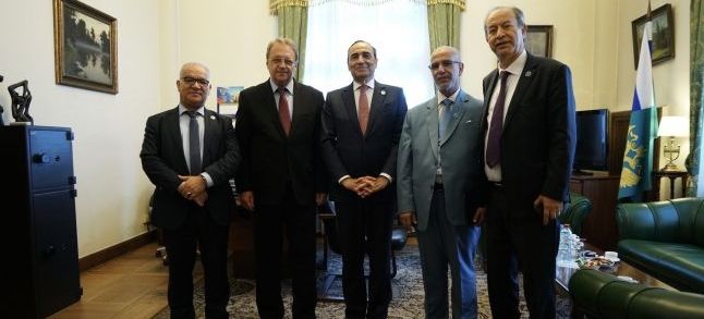 House of Representatives Speaker Habib El Malki and Russia diplomat Mikhail Bogdanov. / Ph. DR