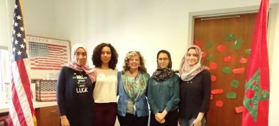 USA : Four Moroccan high school girls at the TechGirls 2017