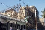 Casablanca : L'effondrement partiel d'une façade de l'Hôtel Lincoln suspend le tram dans le centre-ville