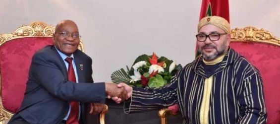 Jacob Zuma meets King Mohammed VI in Abidjan./Ph. DR