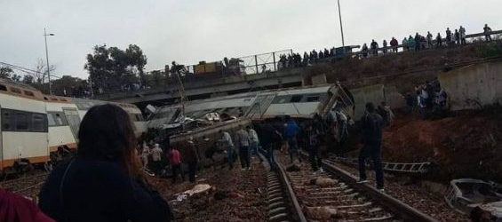 The train crash in Bouknadel that killed 7 people and injured 125 others./Ph. DR