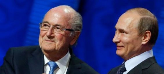 Former FIFA president Joseph Blatter and Russian President Vladimir Putin./Ph. DR