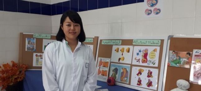 Tomoka Takano, a Japanese volunteering midwife in Morocco./Ph. JICA