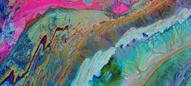 A NASA image of Morocco's Anti-Atlas Mountains. / Ph. NASA/METI/AIST/Japan Space Systems, and U.S./Japan ASTER Science Team