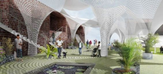 Rendering of American Riad in Detroit./Ph. New City. Ghana ThinkTank