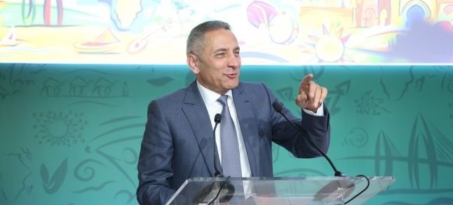President of Morocco's bid Moulay Hafid Elalamy Friday in a conference organized to give details about FIFA's latest visit to the Kingdom./Ph. Mehdi Moussahim-Yabiladi