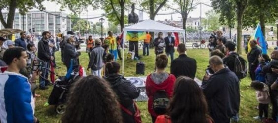 A manifestation to support the Hirak in Utrecht, Netherlands./Ph. NU.nl