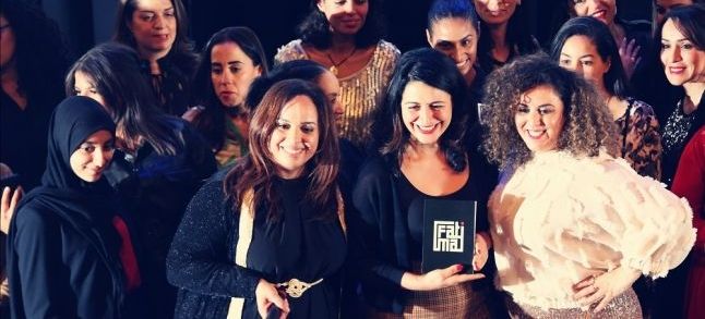 Moroccan-Dutch media entrepreneur Raja Felgata with women from the FATIMA movement. / DR