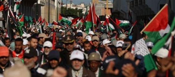 Thousands of Moroccans march in Rabat demanding the end of normalization with Israel